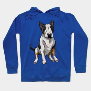 Cute English Bull Terrier Dog | Tricolour | Tricolor Hoodie